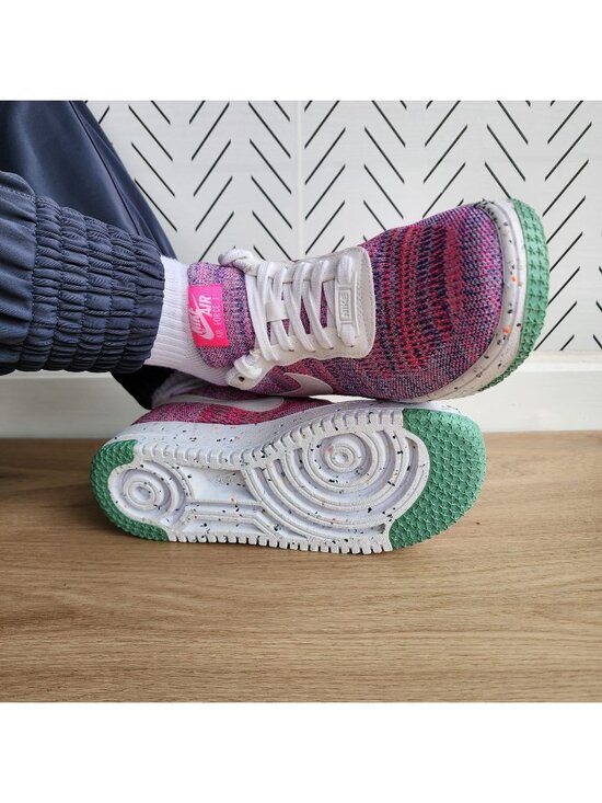 Women ❤️Rare Nike Air Force 1 Crater Flyknit Pink Womens Shoes 7.5 Sneakers DC7273-500
